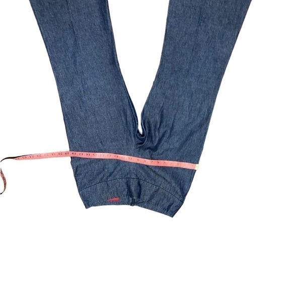 Vintage FCUK flare bottom cut blue denim jeans/Dark Wash - Picture 4 of 6